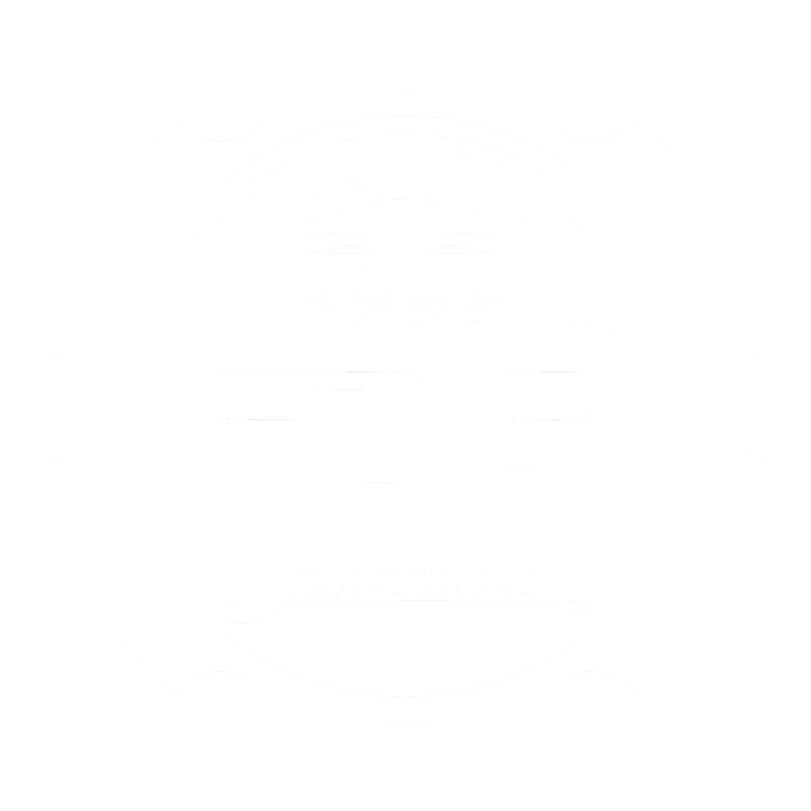 Atlanta Reliable Diesel Repair Icon Logo White